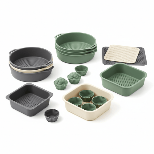 Formas de Silicone Antiaderentes para Air Fryer - Sommar Com Você