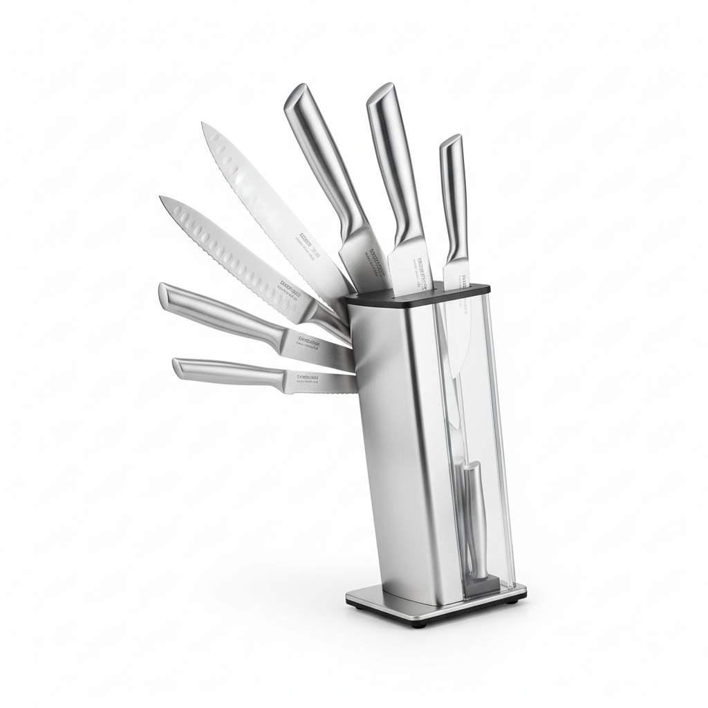 Conjunto de Facas de Cozinha em Aço Inoxidável